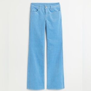 H&M Blue Corduroy Flare Jeans